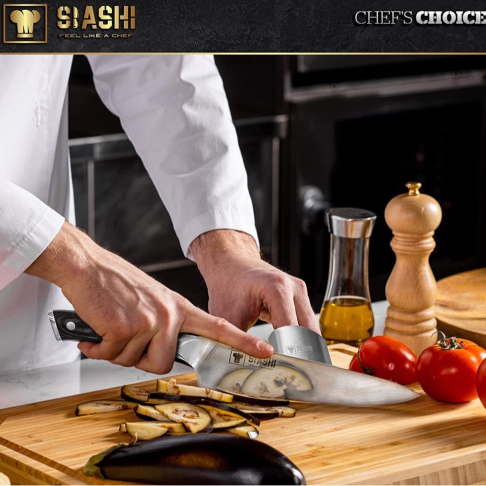 SLASHI 8 Inch Professional Chef’s Knife Set – Sharp Kitchen Knife with Anti Rust